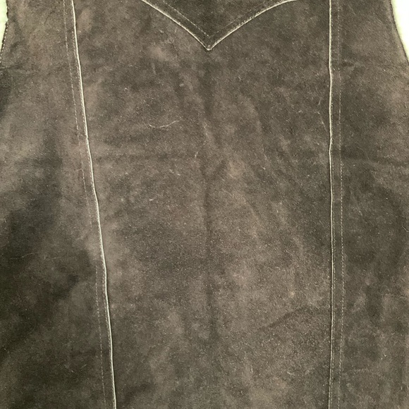 Mejia Mens Sz 48 Sherpa Lined Leather Snap Close Slash Pocket Western Brown Vest - Picture 4 of 8